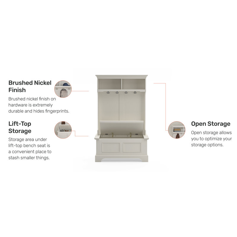 Three Posts™ Patricia 40'' Wide Hall Tree with Bench & Reviews Wayfair